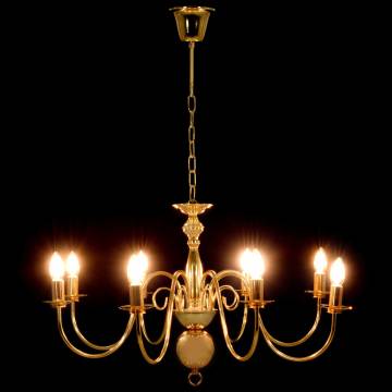 Chandelier Golden 8 x E14 Bulbs - Elegant Lighting for Your Home