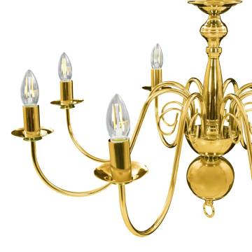 Chandelier Golden 8 x E14 Bulbs - Elegant Lighting for Your Home