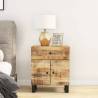 Bedside Cabinet 50x33x60 cm Solid Wood Mango&Engineered Wood Colour light wood Quantity in Package 1 