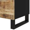 Stylish Bedside Cabinet - Solid Mango Wood & Metal Legs