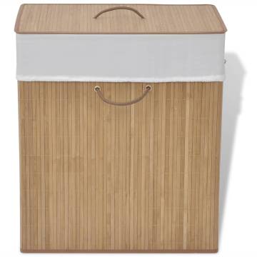 Bamboo Laundry Bin Rectangular Natural | Eco-Friendly Storage