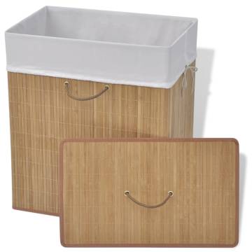 Bamboo Laundry Bin Rectangular Natural | Eco-Friendly Storage