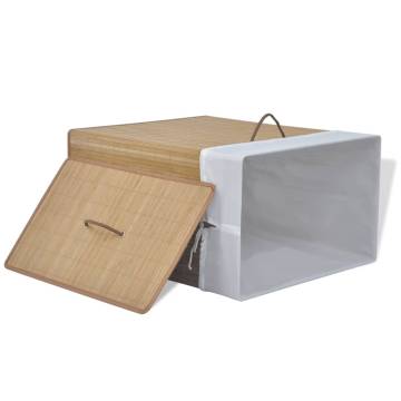 Bamboo Laundry Bin Rectangular Natural | Eco-Friendly Storage