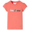 Kids' T-shirt with Cap Sleeves Coral 92 Colour coral Size 92 (1.5-2y) 