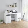 Desk White 140x50x76 cm Engineered Wood Colour white 