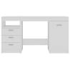 Modern White Desk 140x50 cm - Engineered Wood | HipoMarket