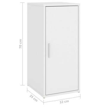 Shoe Cabinet White 32x35x70 cm - Durable Storage Solution