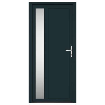 Elegant Anthracite PVC Front Door 98x208 cm - Secure & Stylish