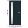 Elegant Anthracite PVC Front Door 98x208 cm - Secure & Stylish