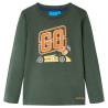 Kids' T-shirt with Long Sleeves Dark Green 140 Colour dark green Size 140 (9-10y) 