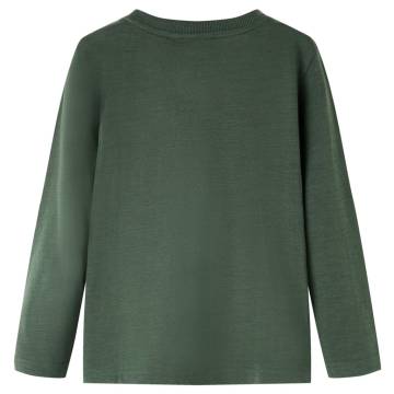 Kids' Dark Green Long Sleeve T-shirt Size 140 | HipoMarket