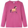 Kids' T-shirt with Long Sleeves Raspberry 140 Colour raspberry Size 140 (9-10y) 