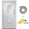 Elegant Front Door White 108x200 cm - Secure & Stylish