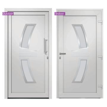 Elegant Front Door White 108x200 cm - Secure & Stylish