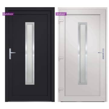 Front Door Anthracite 108x208 cm PVC - Stylish & Secure Entrance