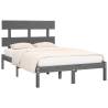 Grey Solid Wood Bed Frame 140x190 cm | Hipomarket UK