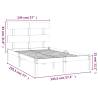 Grey Solid Wood Bed Frame 140x190 cm | Hipomarket UK