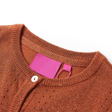 Kids' Cardigan Knitted Cognac Size 140 - Affordable & Stylish