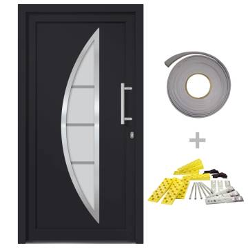 Front Door Anthracite 98x190 cm - Elegant & Secure Design