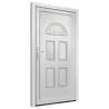 Front Door White 88x190 cm PVC - Secure & Elegant Design