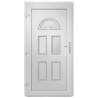 Front Door White 88x190 cm PVC - Secure & Elegant Design