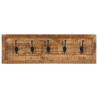 Wall-mounted Coat Rack with 5 Hooks | Solid Mango Wood