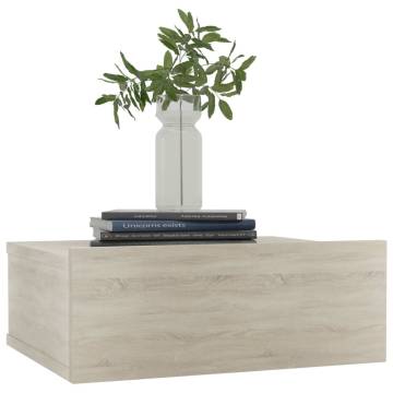 Floating Nightstand Sonoma Oak - Stylish & Space-Saving Design