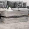 Coffee Table with LED Lights Grey Sonoma 90x50x40 cm Colour grey sonoma Quantity in Package 1 Length 90 cm 