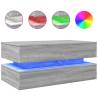 Modern Coffee Table with LED Lights - Grey Sonoma 90x50 cm