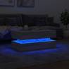 Modern Coffee Table with LED Lights - Grey Sonoma 90x50 cm