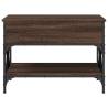 Elegant Brown Oak Coffee Table - Engineered Wood & Metal | HipoMarket