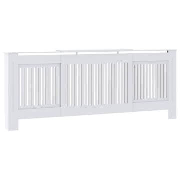 Stylish MDF Radiator Cover White 205 cm | HipoMarket