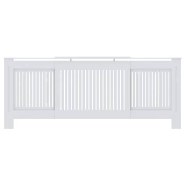 Stylish MDF Radiator Cover White 205 cm | HipoMarket