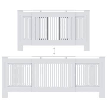 Stylish MDF Radiator Cover White 205 cm | HipoMarket