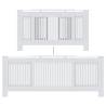 Stylish MDF Radiator Cover White 205 cm | HipoMarket