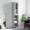 Highboard Grey Sonoma 34.5x34x180 cm Engineered Wood Colour grey sonoma Quantity in Package 1 Model 3 shelves 