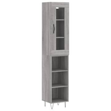 Highboard Grey Sonoma 34.5x34x180 cm - Stylish Storage Solution