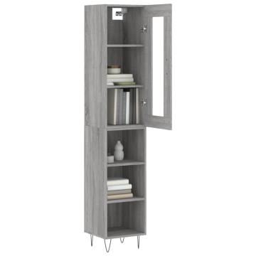 Highboard Grey Sonoma 34.5x34x180 cm - Stylish Storage Solution