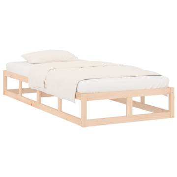 Solid Wood Bed Frame 75x190 cm - Stylish & Sturdy