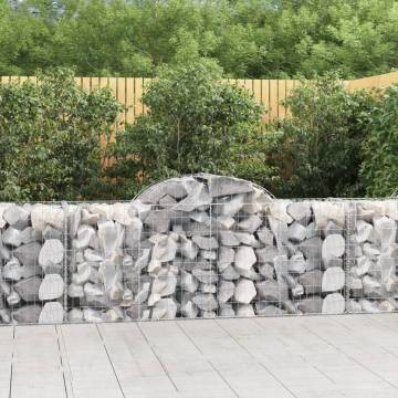 Arched Gabion Baskets - 40 pcs Galvanised Iron | Hipomarket