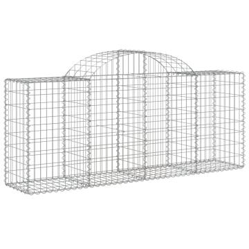 Arched Gabion Baskets - 40 pcs Galvanised Iron | Hipomarket