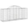 Arched Gabion Baskets - 40 pcs Galvanised Iron | Hipomarket