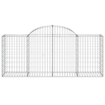 Arched Gabion Baskets - 40 pcs Galvanised Iron | Hipomarket