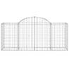 Arched Gabion Baskets - 40 pcs Galvanised Iron | Hipomarket