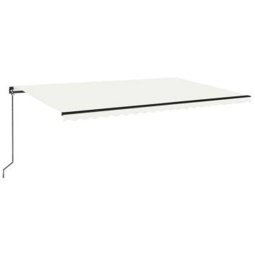 Manual Retractable Awning 500x350 cm - Cream | HipoMarket