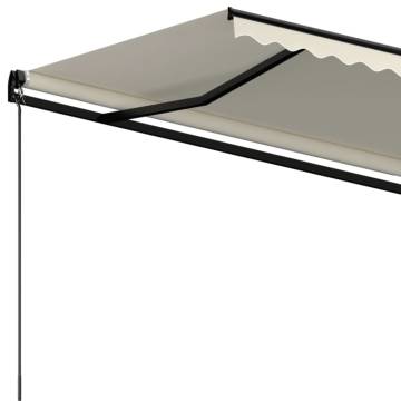 Manual Retractable Awning 500x350 cm - Cream | HipoMarket