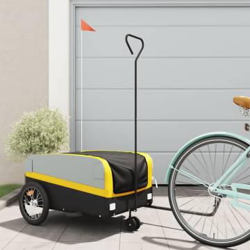 Bike Trailer Black and Yellow - 45 kg Load Capacity