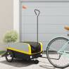 Bike Trailer Black and Yellow 45 kg Iron Colour yellow Size 138 x 69 x 58 cm 