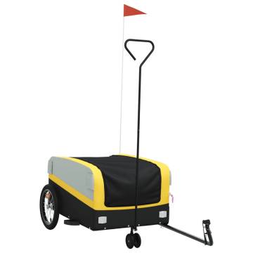 Bike Trailer Black and Yellow - 45 kg Load Capacity