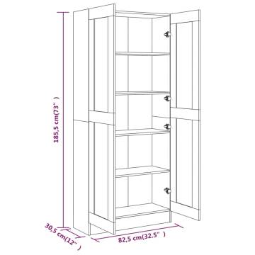 Book Cabinet Smoked Oak - Spacious & Stylish Storage